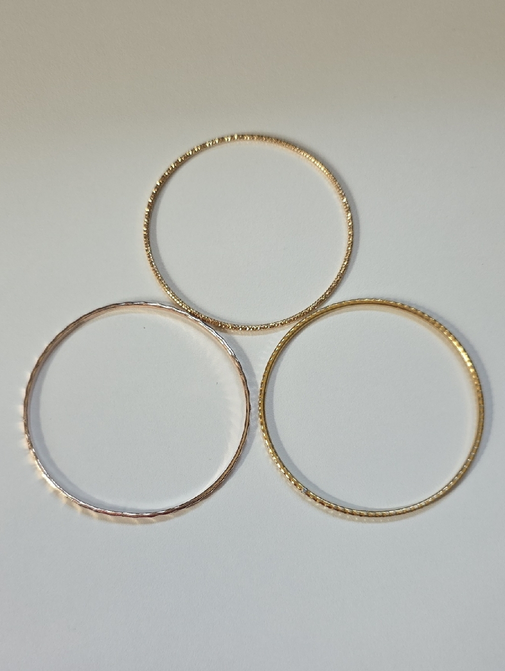 Gold Tone Multi-Stack Bangle Bracelet Set - Picture 4 of 6